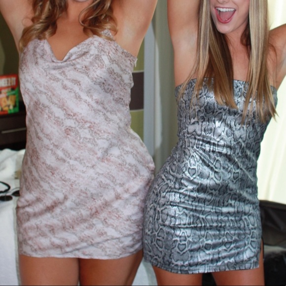 Snakeskin Mini Dress - Picture 2 of 6